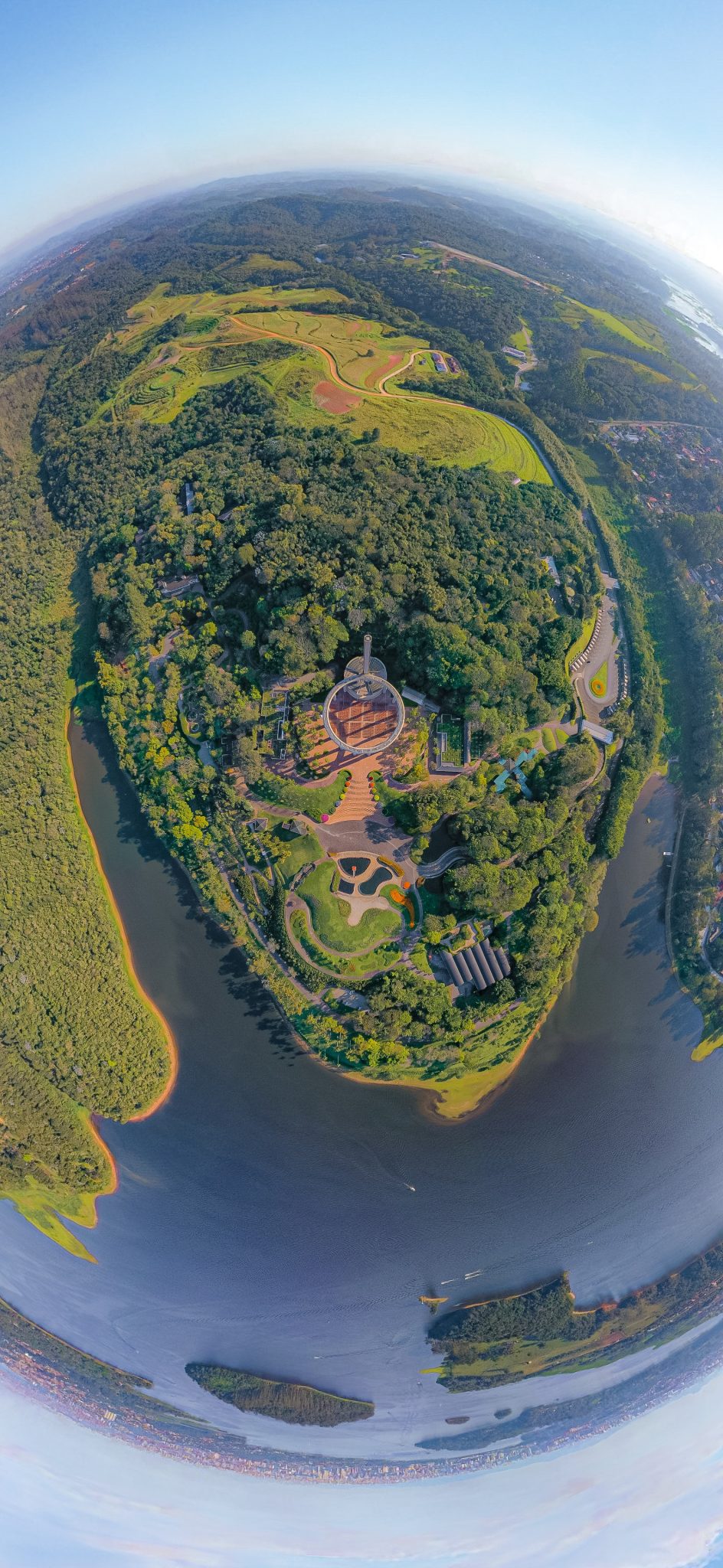 Aerial view of sustainability landscape